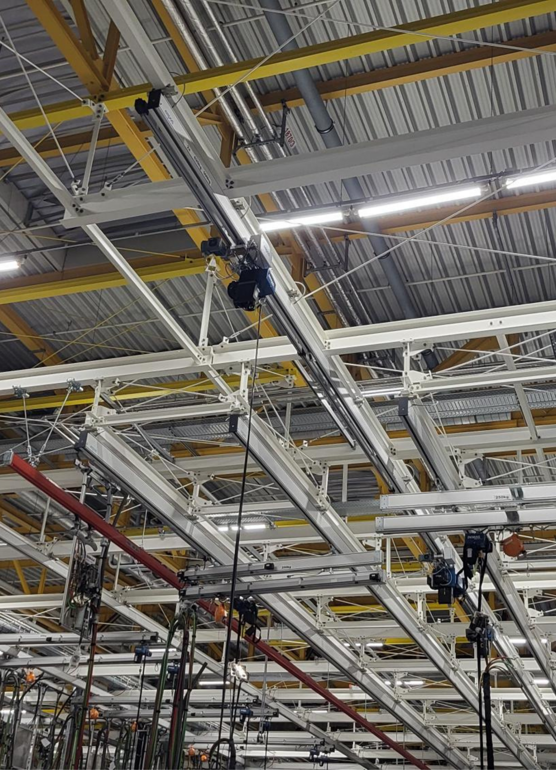 Stahlkonstruktion für ein industrielles Gebäude