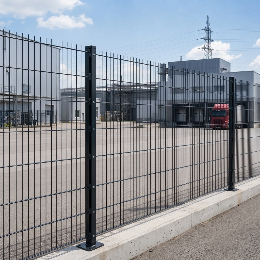Doppelstabmattenzaun für Industrieareale